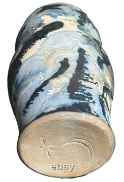 6 1/4 Salt Glaze Studio Pottery Modern Abstract Flower Vase-Marc Ward/Auman