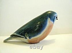 6 Vintage 1981s Andersen Design AD Studio Sitting Bluebird Art Pottery Figurine