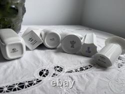 6 White Ceramic Vases, German Porcelain, Rosenthal, Thomas Vintage