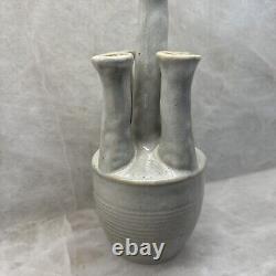 90's Mid-century multi five spout ceramic clay studio pottery vase 10 MINT RARE