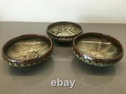 ABUJA Pottery set of three wonderful vintage bowls by LADI KWALI