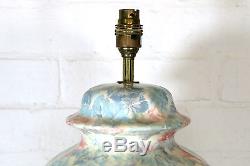 A Large Vintage Ceramic Table Lamp Floral Decoupage Global Studios Cornwall