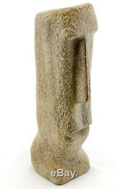 A large vintage studio pottery head sculpture. Easter Island style. Earthenware