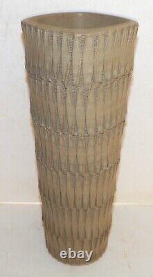 Abstract Sculptural 12 Ikebana Vase Mid Century Japan Studio Pottery Signed