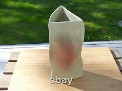 Abstract Twisted Studio Crafted Pottery Vase Signed