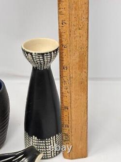 Aksini Denmark Danish Studio Pottery Vessel Vase Cup Lot Mcm Vintage