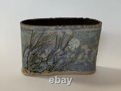 Alan Steinberg Art Pottery Studio Stoneware Vase/Planter Seaside Landscape