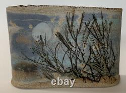 Alan Steinberg Art Pottery Studio Stoneware Vase/Planter Seaside Landscape