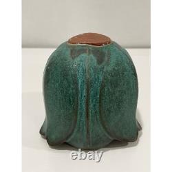 Andersen Design Studios Pottery Maine Vintage Tulip Vase in Verdigris RARE