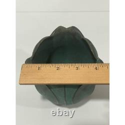 Andersen Design Studios Pottery Maine Vintage Tulip Vase in Verdigris RARE