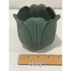 Andersen Design Studios Pottery Maine Vintage Tulip Vase in Verdigris RARE