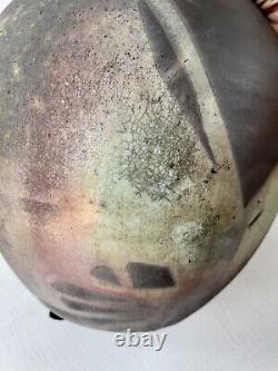 Andrew Berends Vintage Studio Pottery Large Raku Sphere Vessel Vase