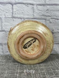 Angelo Garzio Studio Pottery Lidded Tureen Brushed Handles Mid Century 11 CHIP