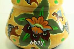 = Antique 1920's Art Deco Vases Pair Studio Pottery Made in Czechoslovakia