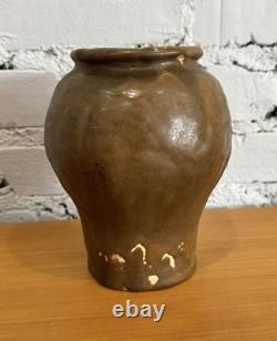 Antique 1928 Alabama College Montevallo Folk Pottery Vase By Leila Fulford