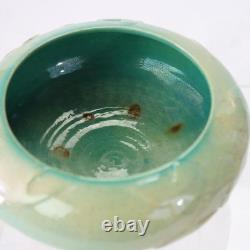 Antique Arts & Crafts Studio Pottery Low Bowl Signed C1910