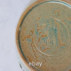 Antique Arts & Crafts Studio Pottery Low Bowl Signed C1910