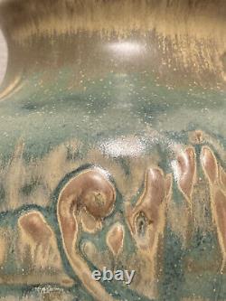 Antique Red Wing Nakomis Lion Amer Art Pottery Signed ca. 1930 Heavy Glazed