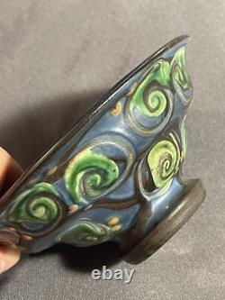 Antique Signed Nils Kahler Herman August HAK Studio Art Pottery Ceramic Dish