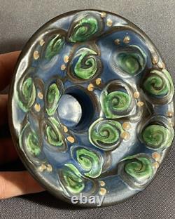 Antique Signed Nils Kahler Herman August HAK Studio Art Pottery Ceramic Dish