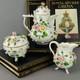 Antique Tea / Coffee Pot Set Meissen style Ernst Bohne Söhne Porcelain c1878+