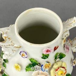 Antique Tea / Coffee Pot Set Meissen style Ernst Bohne Söhne Porcelain c1878+