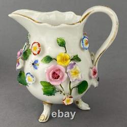 Antique Tea / Coffee Pot Set Meissen style Ernst Bohne Söhne Porcelain c1878+