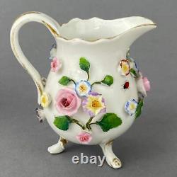 Antique Tea / Coffee Pot Set Meissen style Ernst Bohne Söhne Porcelain c1878+