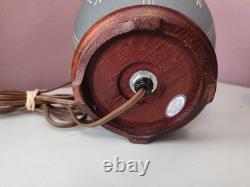Armin E. Muller Pottery Studio Vintage Lamps Pair Blue Ceramic Stoneware