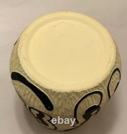 Art Pottery Studio California Vase Planter Smile Boho Hand Carved Rare Earthtone Art Pottery Studio California Vase Planter Smile Boho Hand Carved Rare Earthtone