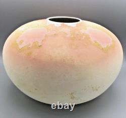 Art Pottery TONY EVANS Large 12 Dia Vase ANCIENT SANDS Vintage GORGEOUS