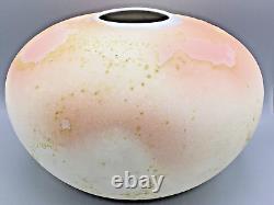 Art Pottery TONY EVANS Large 12 Dia Vase ANCIENT SANDS Vintage GORGEOUS