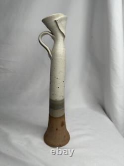 Art Pottery Vase Organic Modern Stoneware Vessel Terra Studio Handmade VTG