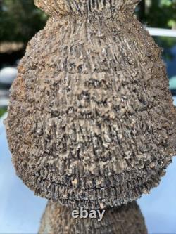 Artisan Freeflow Clay Pottery Vase Rough Textured Mid-century Handmade Rare Art