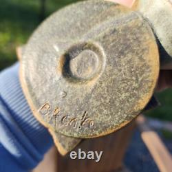 BERNARD ROOKE Pottery Brutalist Abstract Style Vase MCM Sculpture SIGNED Flaw
