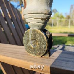 BERNARD ROOKE Pottery Brutalist Abstract Style Vase MCM Sculpture SIGNED Flaw