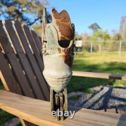BERNARD ROOKE Pottery Brutalist Abstract Style Vase MCM Sculpture SIGNED Flaw