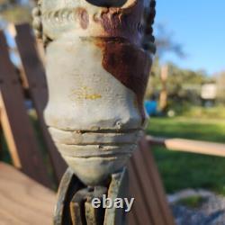 BERNARD ROOKE Pottery Brutalist Abstract Style Vase MCM Sculpture SIGNED Flaw