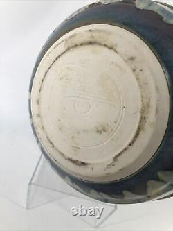 BILL CAMPBELL Signed Studio Art Drip Ribbon Pottery Soup Tureen Lid Vintage