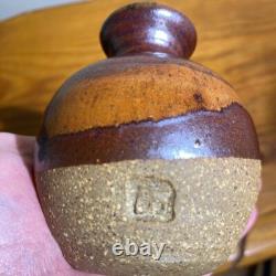 BYRON TEMPLE Signed 4 Vase Vintage Studio Pottery Brown Tones