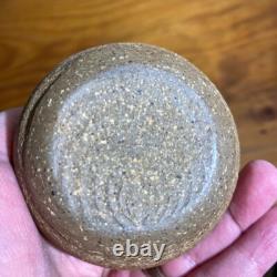 BYRON TEMPLE Signed 4 Vase Vintage Studio Pottery Brown Tones