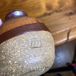 BYRON TEMPLE Signed 4 Vase Vintage Studio Pottery Brown Tones