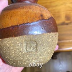 BYRON TEMPLE Signed 4 Vase Vintage Studio Pottery Brown Tones