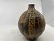 Beautiful Bulbous Studio Art Pottery Vase Signed Marzi Stunning Brown Glazes