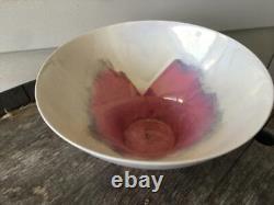 Beautiful Vintage Kathy Erteman Studio Pottery Porcelain Footed Bowl