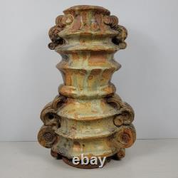 Bernard Rooke Vintage Mid-Century English Brutalist Vase Pottery 12 1/2