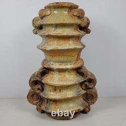 Bernard Rooke Vintage Mid-Century English Brutalist Vase Pottery 12 1/2