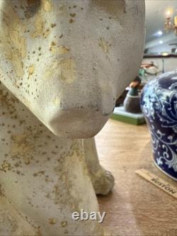 Big Vintage 1980's Tony Evans Raku Bear Animal Sculpture Studio Pottery 13