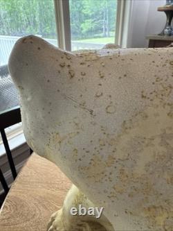 Big Vintage 1980's Tony Evans Raku Bear Animal Sculpture Studio Pottery 13