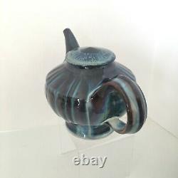 Bill Campbell Studio Art Pottery Tea Pot Creamer Sugar Cups Saucers Signed Vtg